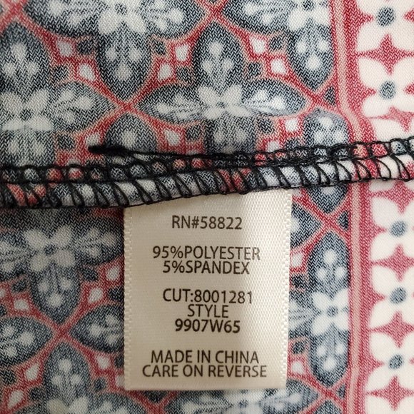 MAX STUDIO Geo Print 3/4 Sleeve Midi Dress - Picture 8 of 11